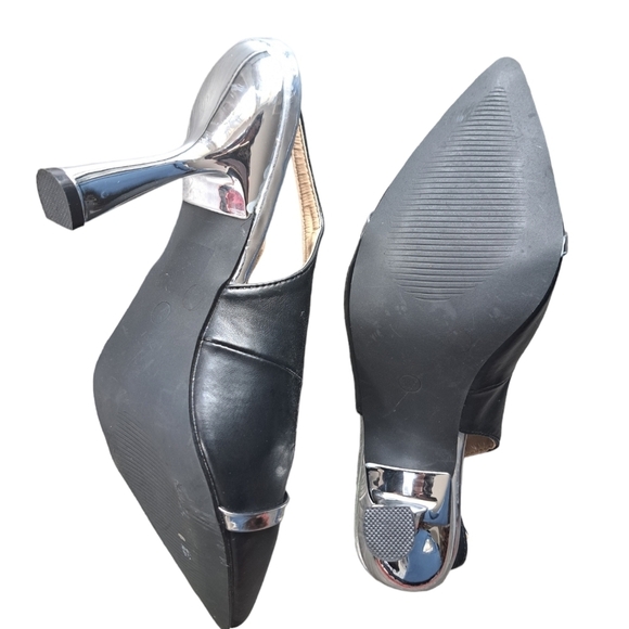 Frank Mully Women's Slingback shoes Closed Pointed Toe Formal PROM Wedding 7.5 - Picture 5 of 11